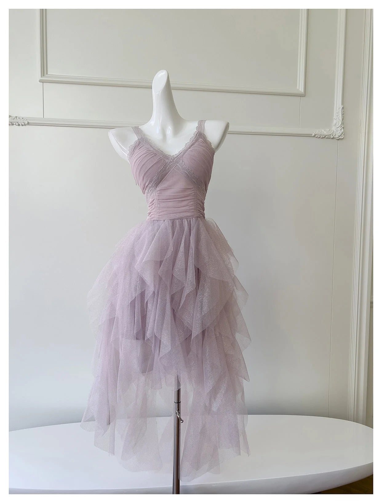 Cute A line Straps Tulle Pink Layers Short Mini Formal 8th Grade Homecoming Dresses Middle School Short Cocktail Dress Hoco Outfits  simple gentle atmospheric and unique desi Bring summer colors to enhance whiteness