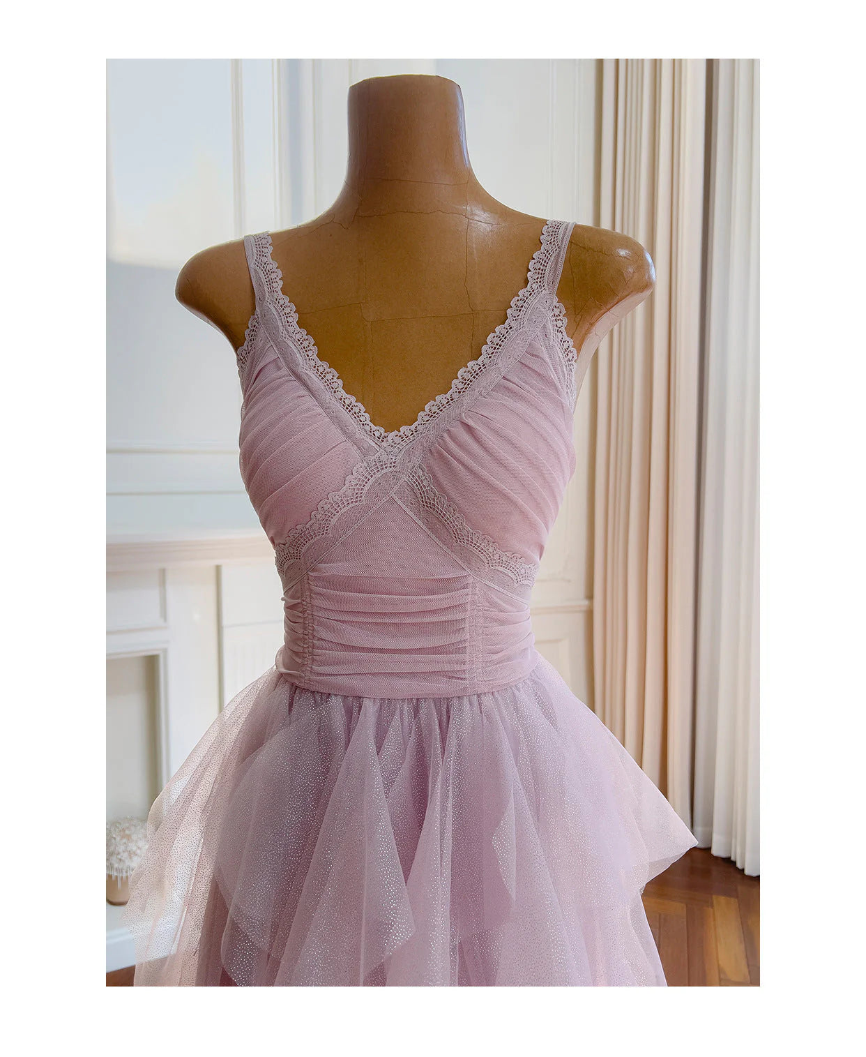 Cute A line Straps Tulle Pink Layers Short Mini Formal 8th Grade Homecoming Dresses Middle School Short Cocktail Dress Hoco Outfits  simple gentle atmospheric and unique desi Bring summer colors to enhance whiteness