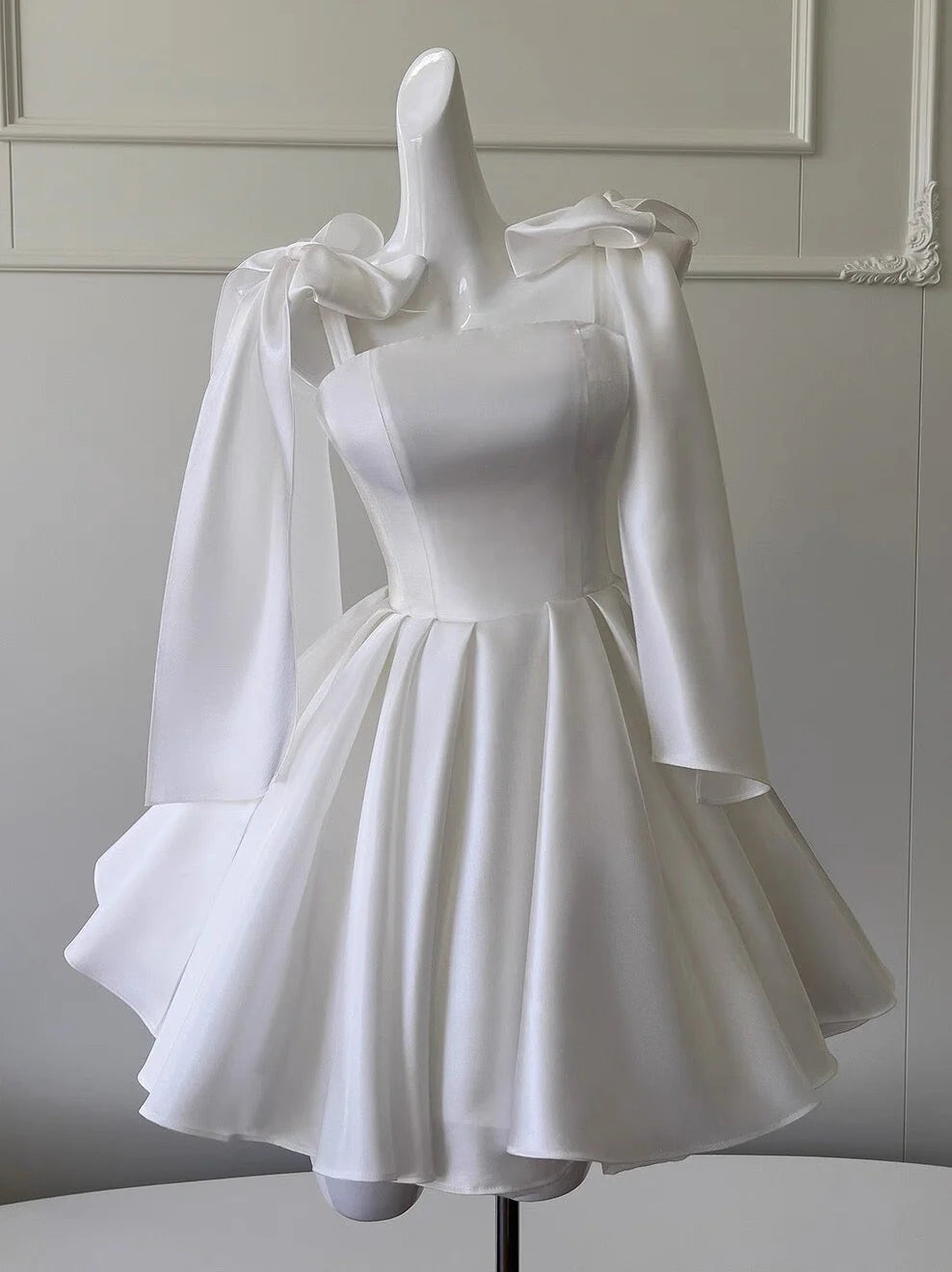 Cute A line Straps White Corset Back Mini Short Formal Cocktail Dress Homecoming Dresses Summer Middle School Hoco Dress Homecoming Outfits 19th Birthday Outfit