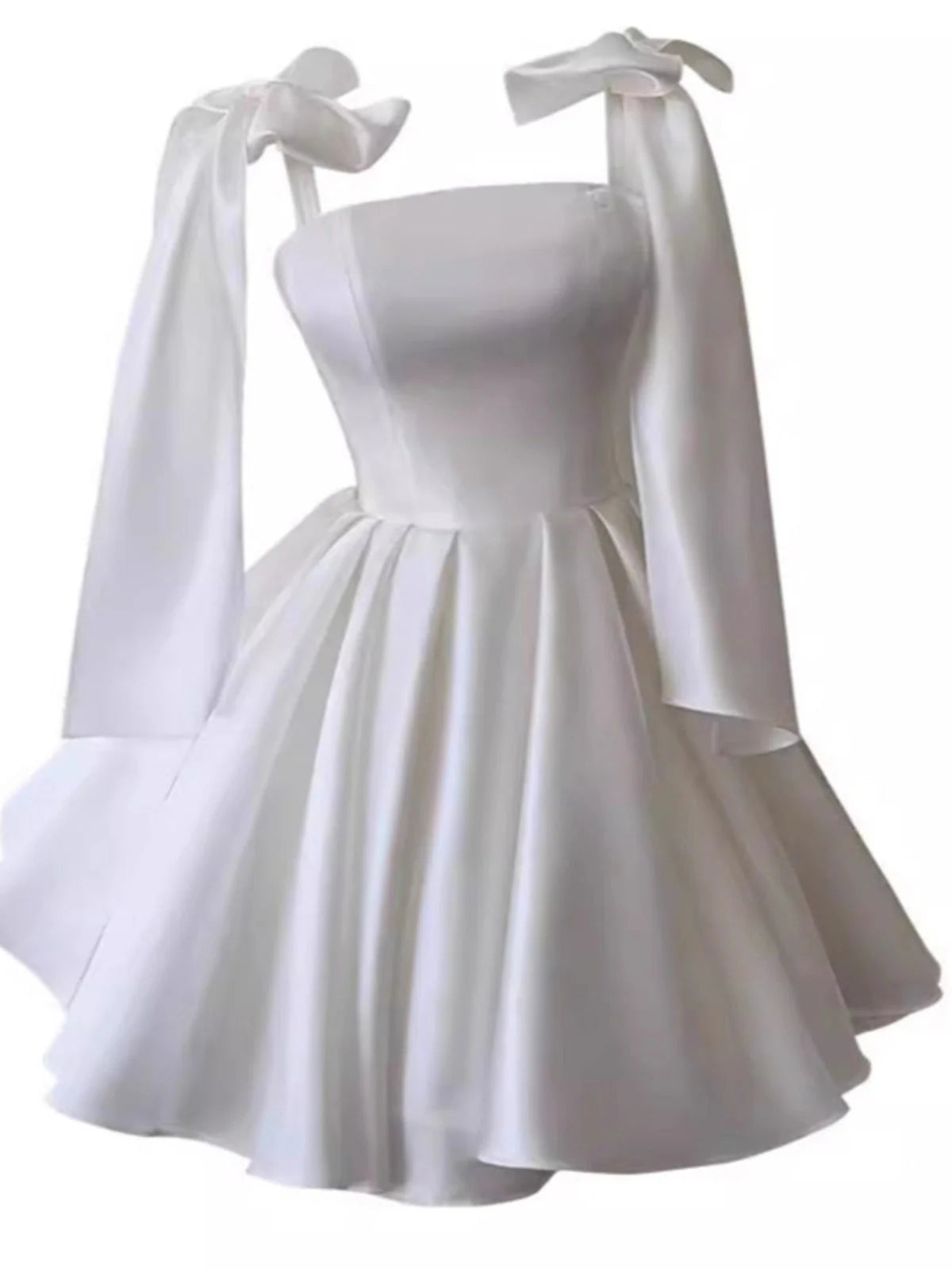 Cute A line Straps White Corset Back Mini Short Formal Cocktail Dress Homecoming Dresses Summer Middle School Hoco Dress Homecoming Outfits 19th Birthday Outfit