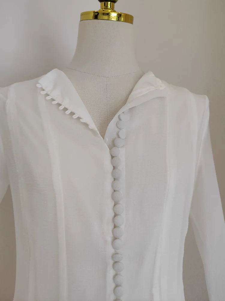 Cute Sheath Scoop Neckline White Long Sleeves Short Homecoming Dresses Birthday Outfits simple gentle atmospheric and unique desi Bring summer colors to enhance whiteness