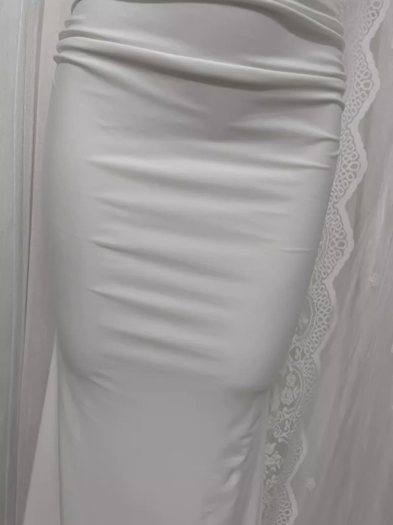 Cute Sheath Spaghetti Straps Satin White Long Vacation Dress Birthday Dresses  simple gentle atmospheric and unique desi Bring summer colors to enhance whiteness