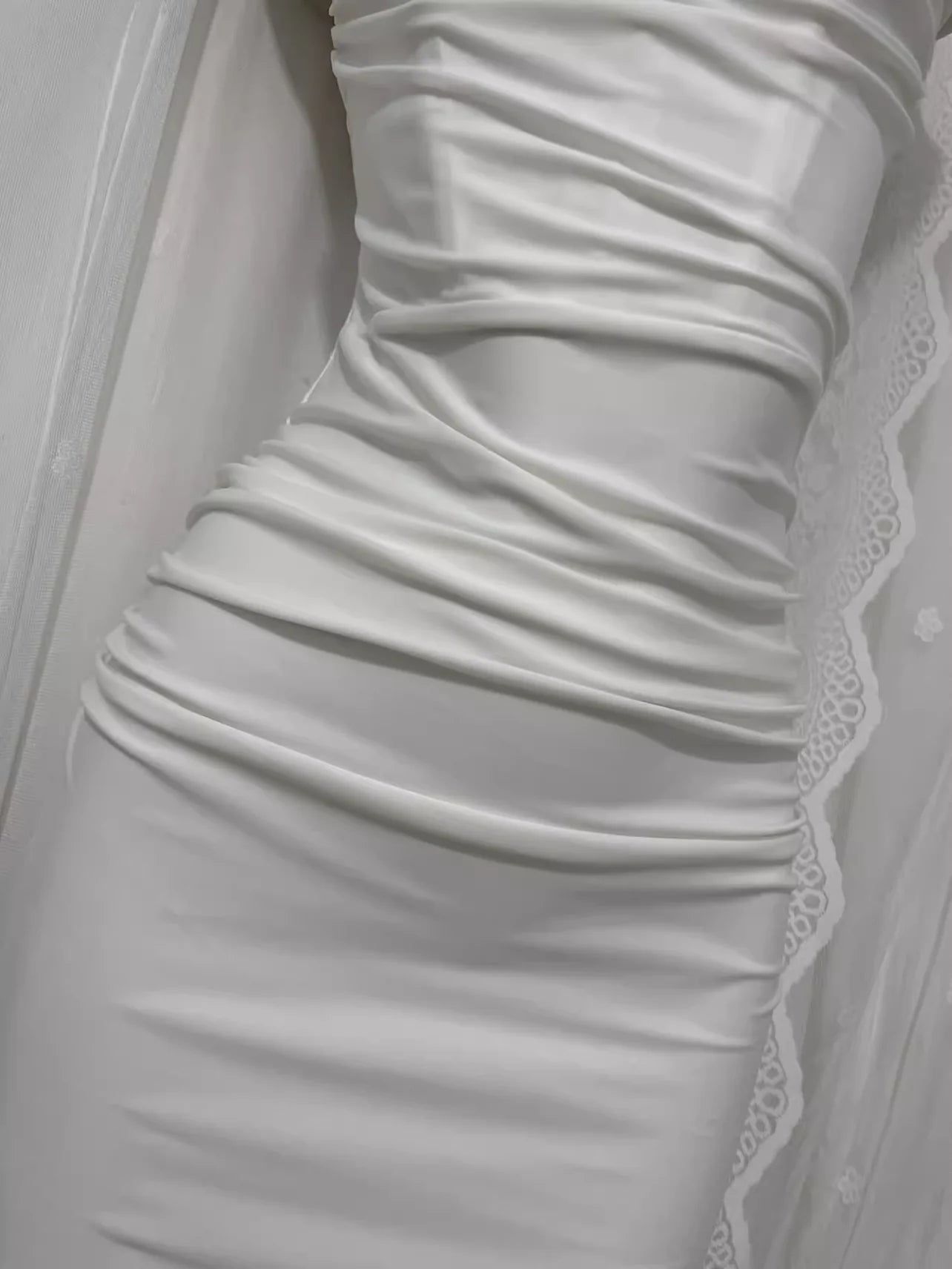 Cute Sheath Spaghetti Straps Satin White Long Vacation Dress Birthday Dresses  simple gentle atmospheric and unique desi Bring summer colors to enhance whiteness