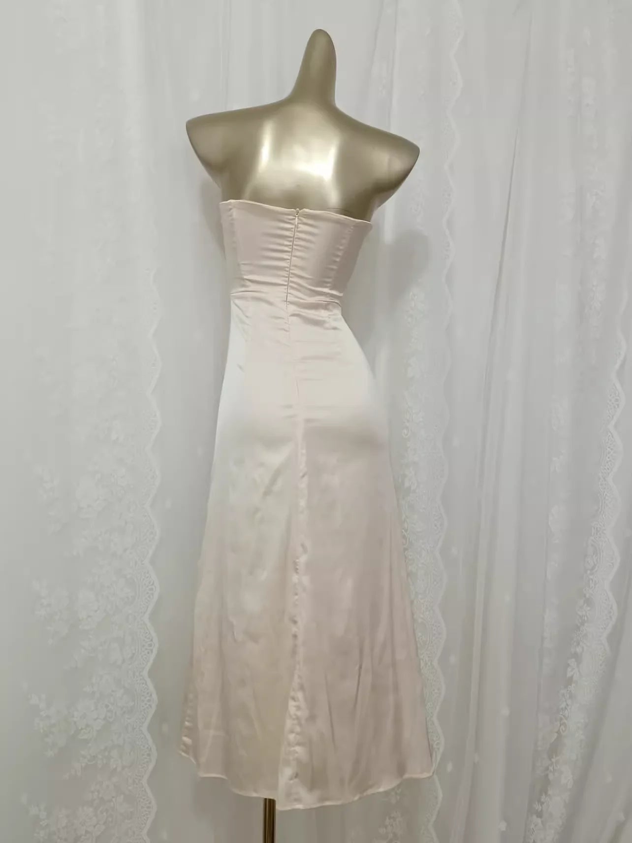 Cute Sheath Sweetheart Satin Vacation Dress Birthday Dresses simple gentle atmospheric and unique desi Bring summer colors to enhance whiteness