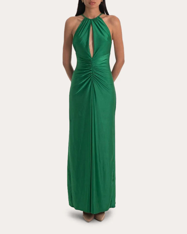 Cutout Gown simple gentle atmospheric and unique desi Bring summer colors to enhance whiteness