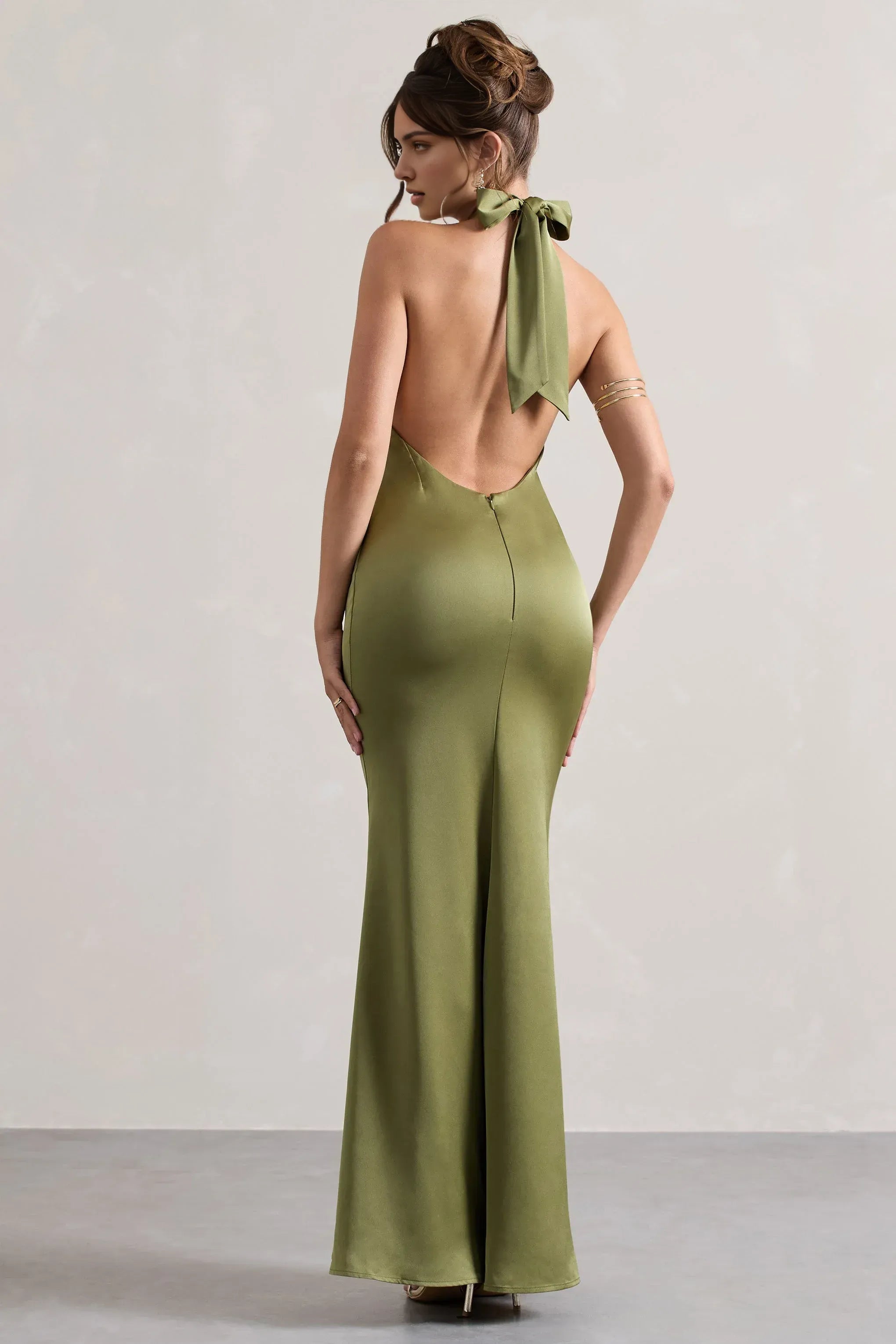 Daring Mermaid Cross Halter Neck Sleeveless Open Back Plus Size Floor Length Evening Dress