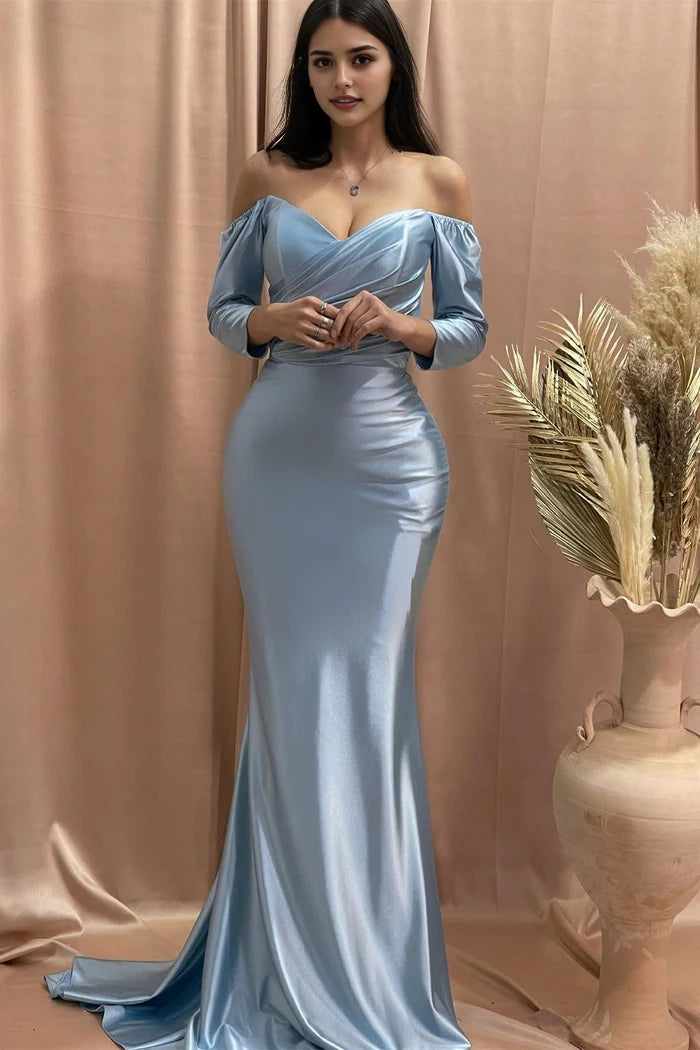 Glamorous Long Mermaid V-neck Sleeveless Jewel Embellished Prom Dress Simple gentle atmospheric and unique design