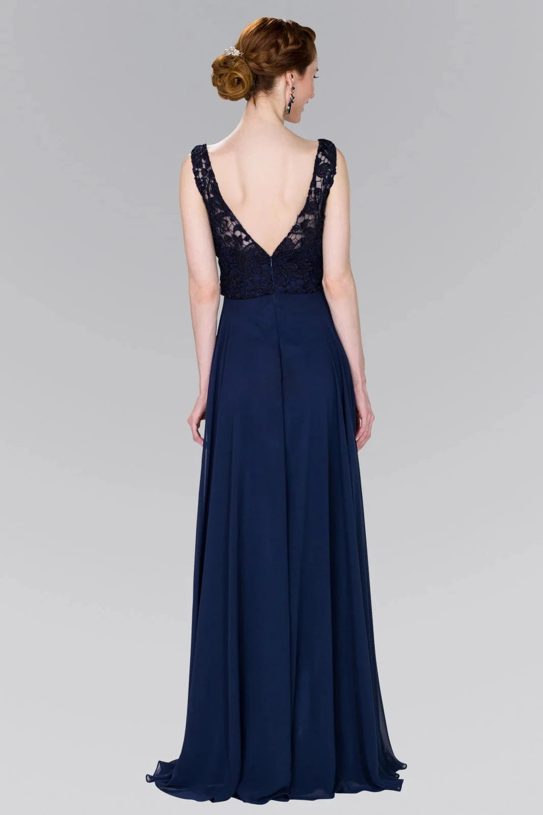 Elegant A-Line Bateau-Neck Sleeveless Open-Back Floor-Length Prom Dress