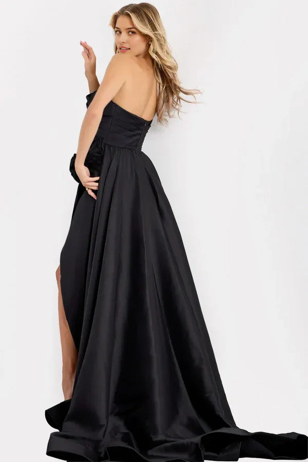 Elegant Ball-Gown One-Shoulder Sleeveless Open-Back Floor-Length Prom Dress