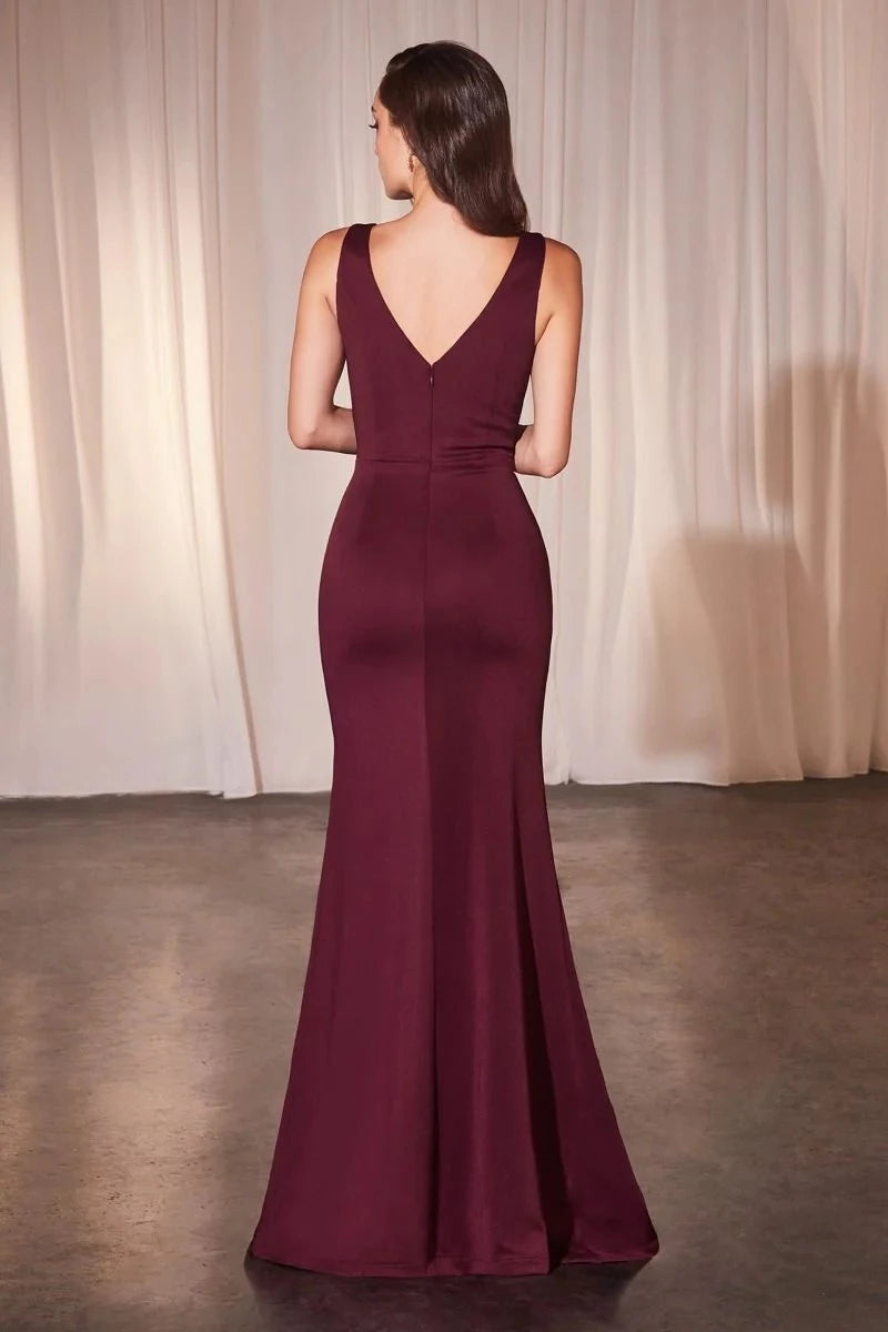 Elegant Mermaid High Neck Sleeveless Zipper Back Floor Length Prom Dress