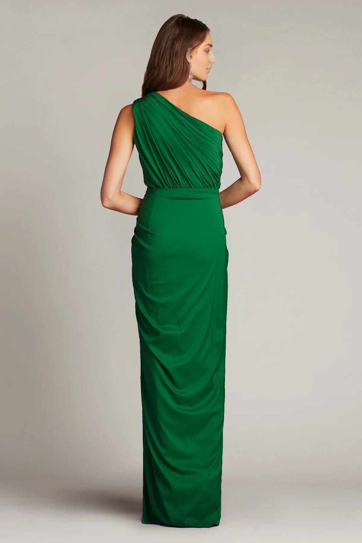 Elegant Mermaid One Shoulder Sleeveless Zipper Back Floor Length Prom Dress