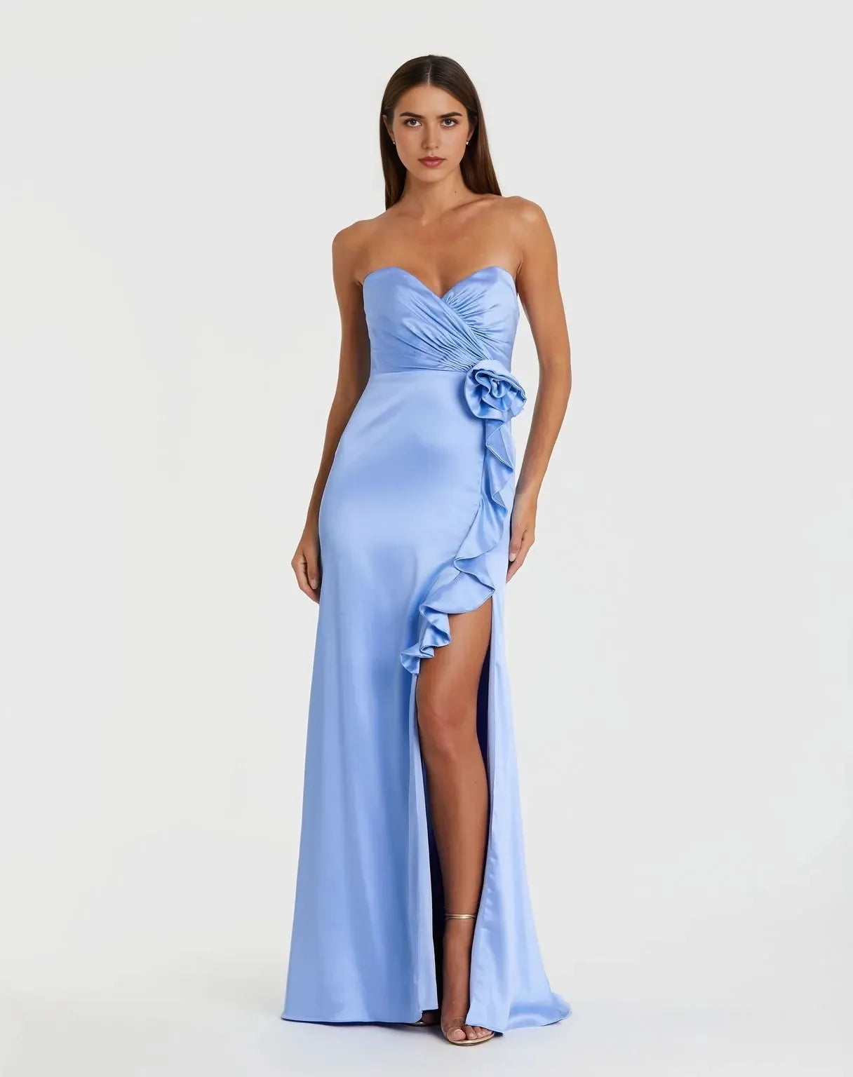 Elegant Sheath Sweetheart Strapless Zipper Back Floor Length Prom Dress
