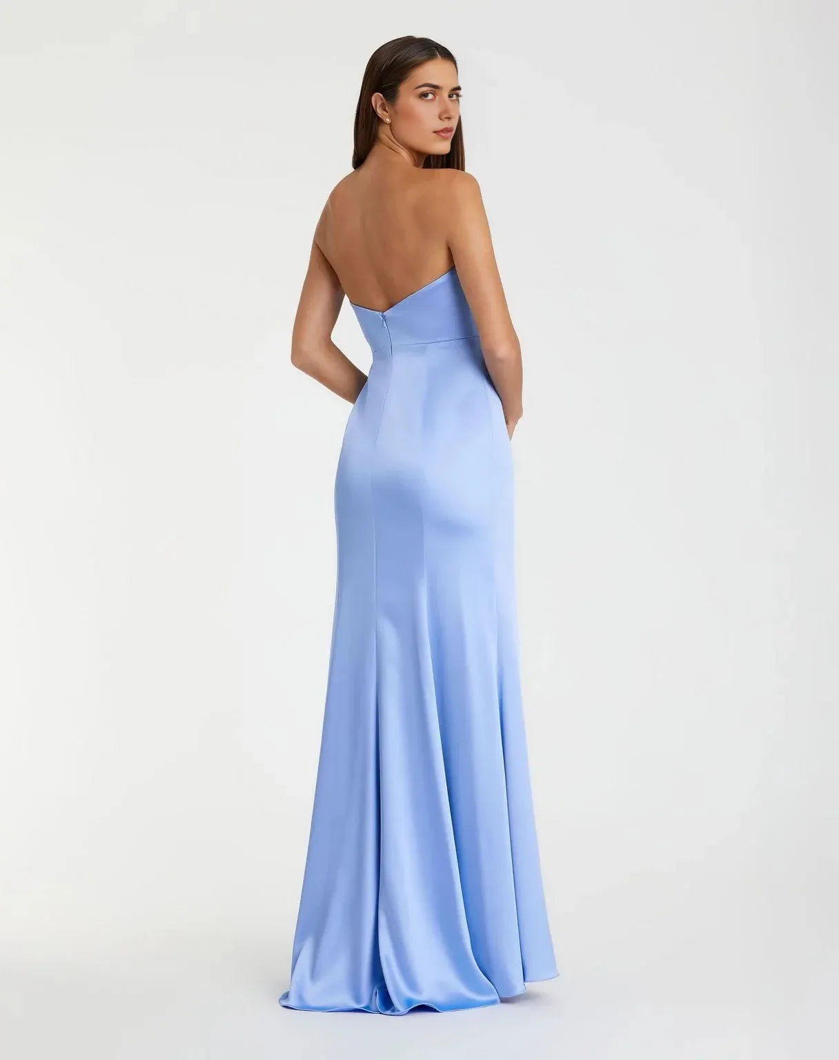 Elegant Sheath Sweetheart Strapless Zipper Back Floor Length Prom Dress