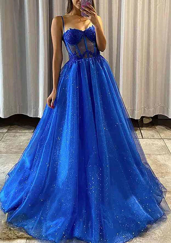 Elegant A-Line Sweetheart Sleeveless Prom Dress/Evening Dress Simple gentle atmospheric and unique design