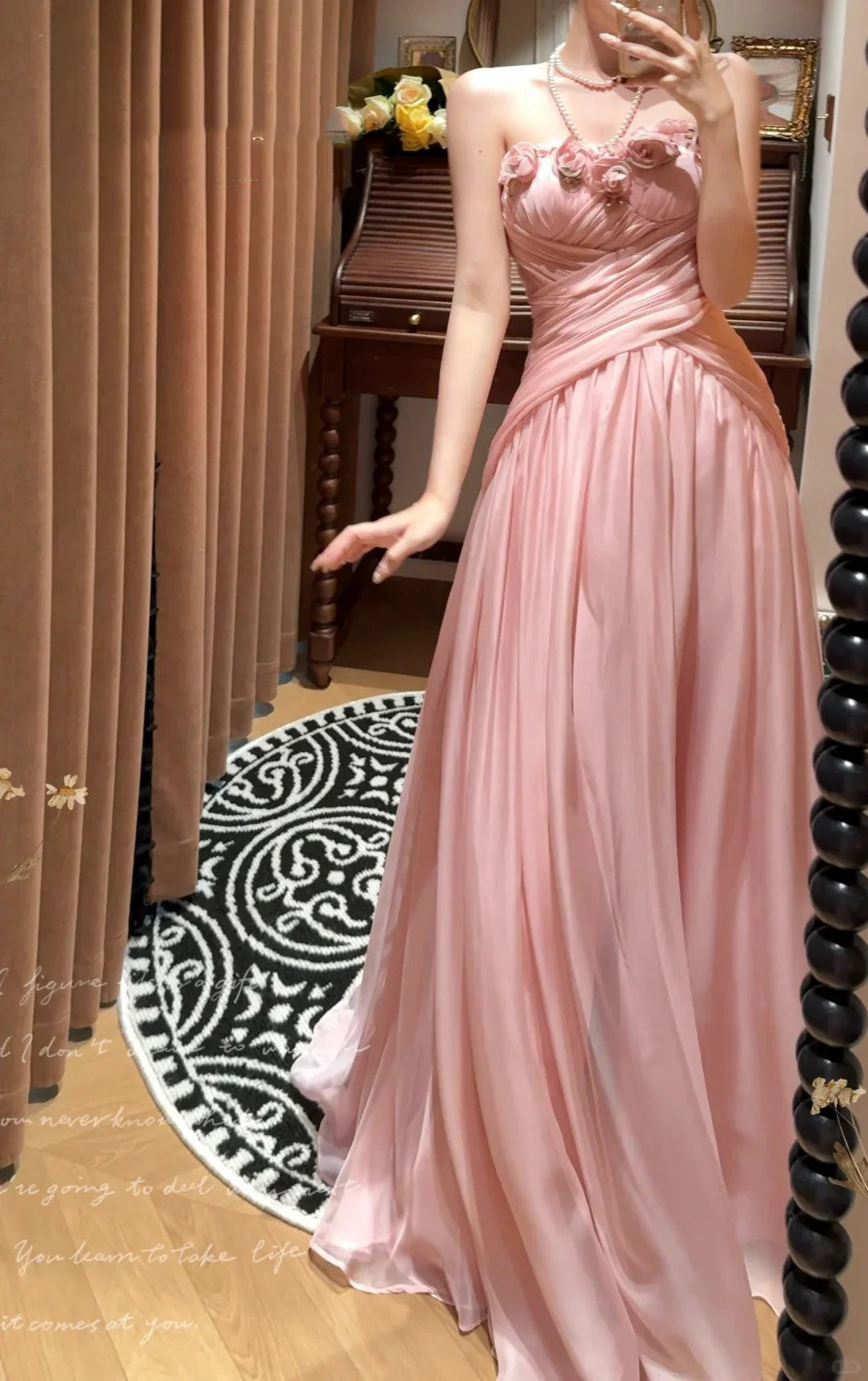 Elegant Long Tulle Prom Dress simple gentle atmospheric and unique desi Bring summer colors to enhance whiteness