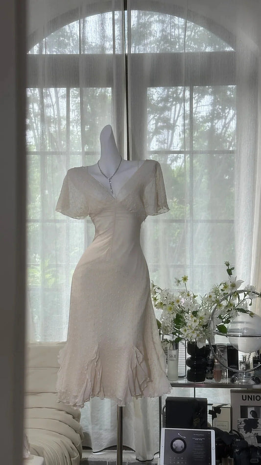 Elegant Short Homecoming Dress Chiffon Ball Gown Evening Dress  simple gentle atmospheric and unique desi Bring summer colors to enhance whiteness