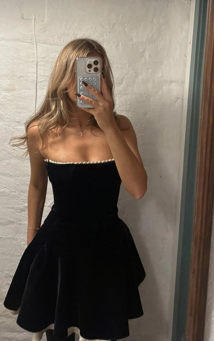 Sleeveless Halter Short Party Dress Cocktail Dresses Homecoming Dress simple gentle atmospheric and unique desi Bring summer colors to enhance whiteness