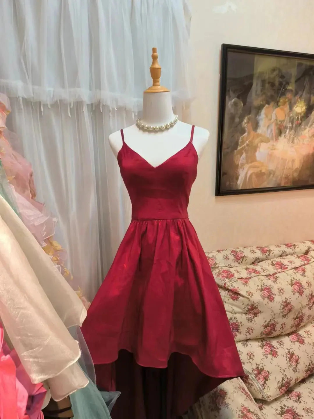 Elegant Straps Short Satin Homecoming Dress Prom Dress Evening Dress simple gentle atmospheric and unique desi Bring summer colors to enhance whiteness