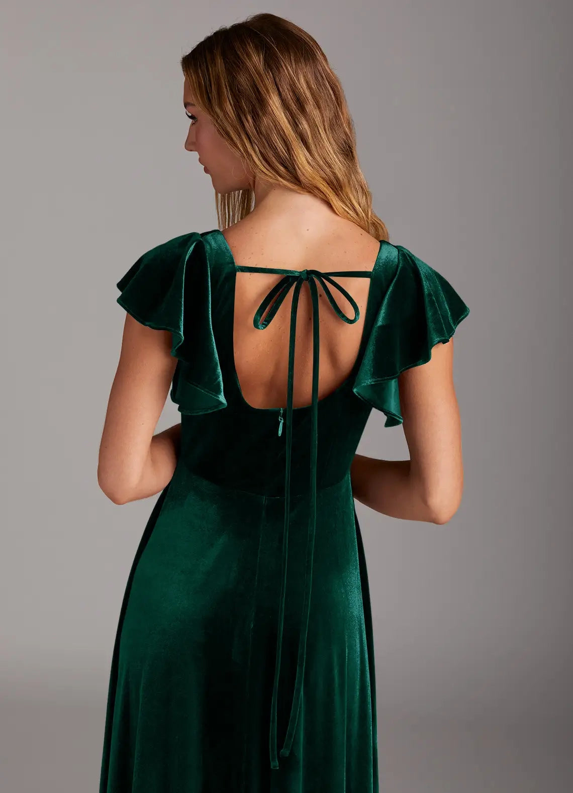 Dusty Blue Spaghetti Strap Maxi Dress with Side Slit and Ruched Detail Dusty Blue Mermaid Pleated Chiffon Dress Bridesmaid Dresses