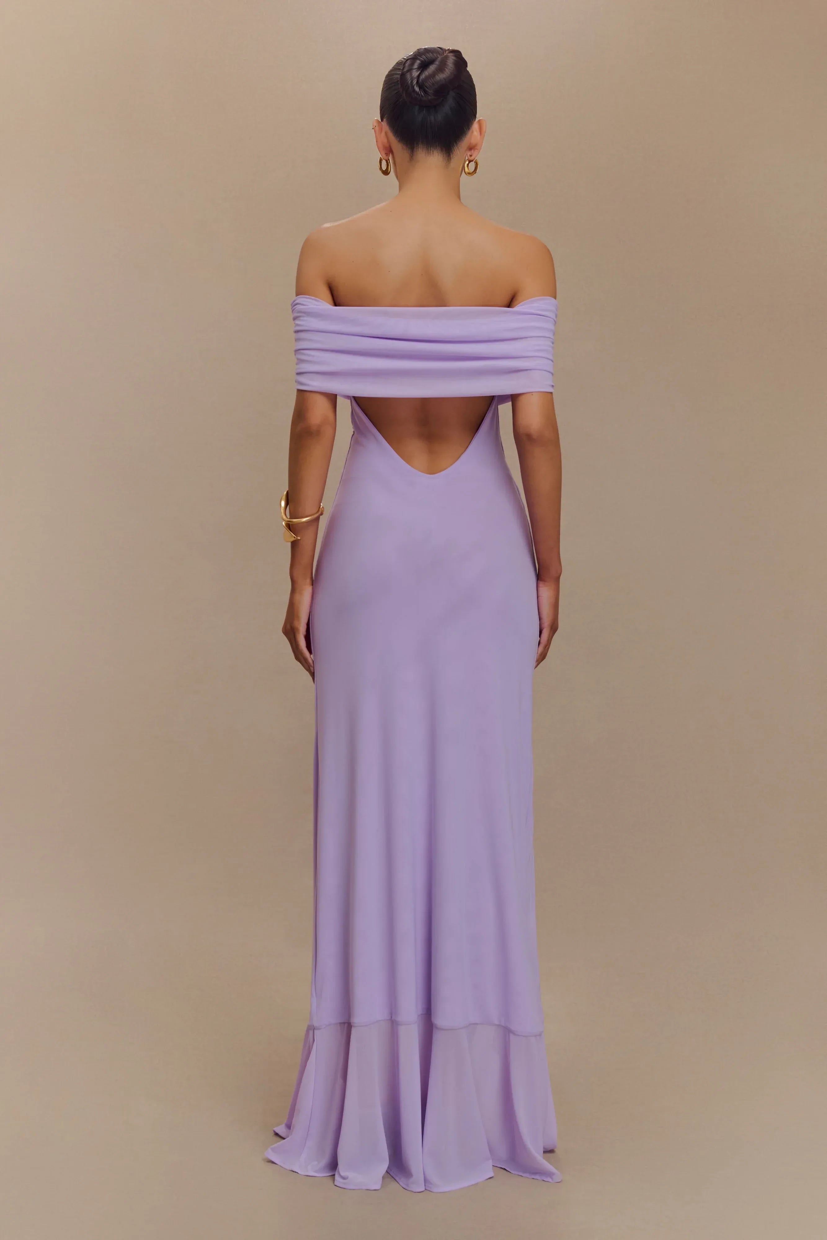 Enchanting Sheath Off Shoulder Short Sleeve Open Back Floor Length Prom Dress