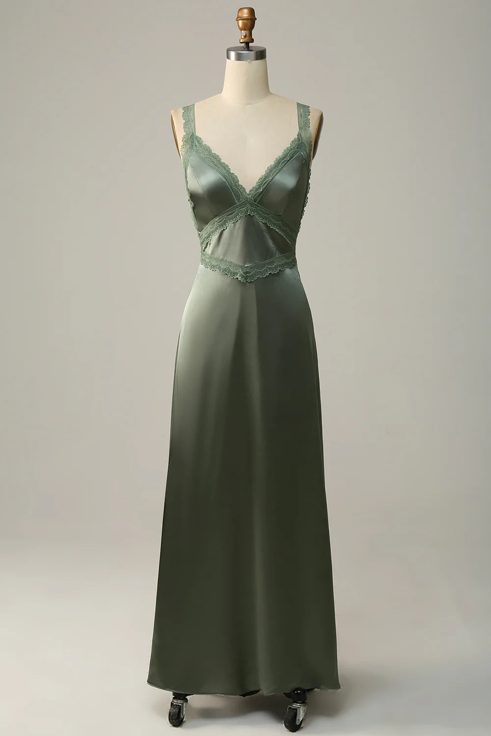 Eucalyptus V Neck Long Bridesmaid Dress smaid Dress simple gentle atmospheric and unique desi Bring summer colors to enhance whiteness