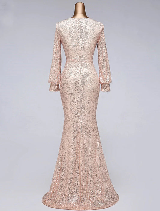 Evening Dress High Neck Sleeveless Floor Length Tulle with Sash  RibbonMermaid  Trumpet Evening Gown Elegant Dress Wedding Guest Formal Evening Floor Length Long Sleeve V Neck Tulle with Sequin