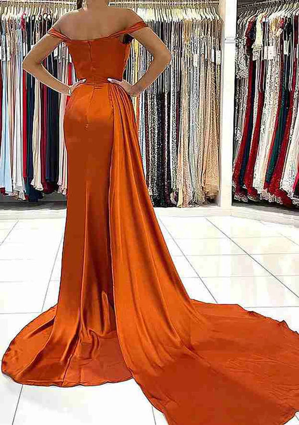 Fabulous Sheath/Column Off-the-Shoulder Prom Dress/Evening Dress Simple gentle atmospheric and unique design  ﻿