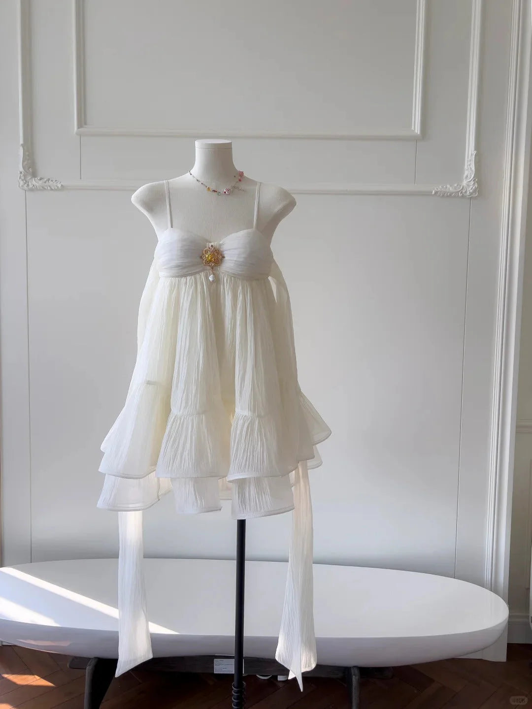 Fantasy Short Chiffon Homecoming Dress Outdoor Holiday Party Dress  simple gentle atmospheric and unique desi Bring summer colors to enhance whiteness