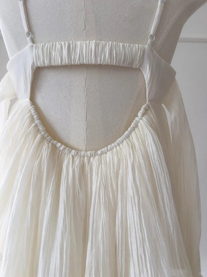 Fantasy Short Chiffon Homecoming Dress Outdoor Holiday Party Dress  simple gentle atmospheric and unique desi Bring summer colors to enhance whiteness