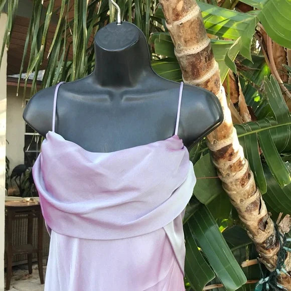 Fashion Spaghetti Strap Backless Long Chiffon Ball Gown Evening Dress  simple gentle atmospheric and unique desi Bring summer colors to enhance whiteness