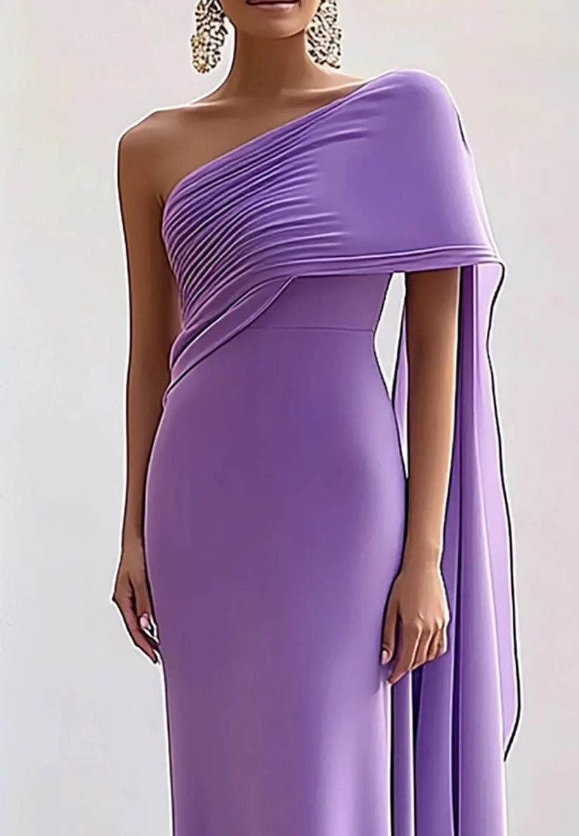 Formal Work Party Boat Neck Royal Blue Sleeveless Belted Slit Midi Dress simple gentle atmospheric and unique desi Bring summer colors to enhance whiteness