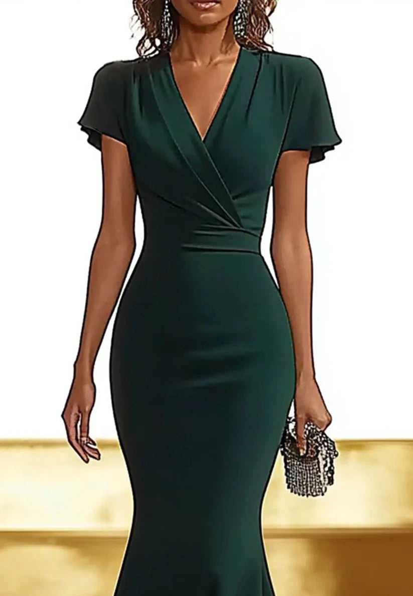 Formal Work Party Boat Neck Royal Blue Sleeveless Belted Slit Midi Dress simple gentle atmospheric and unique desi Bring summer colors to enhance whiteness