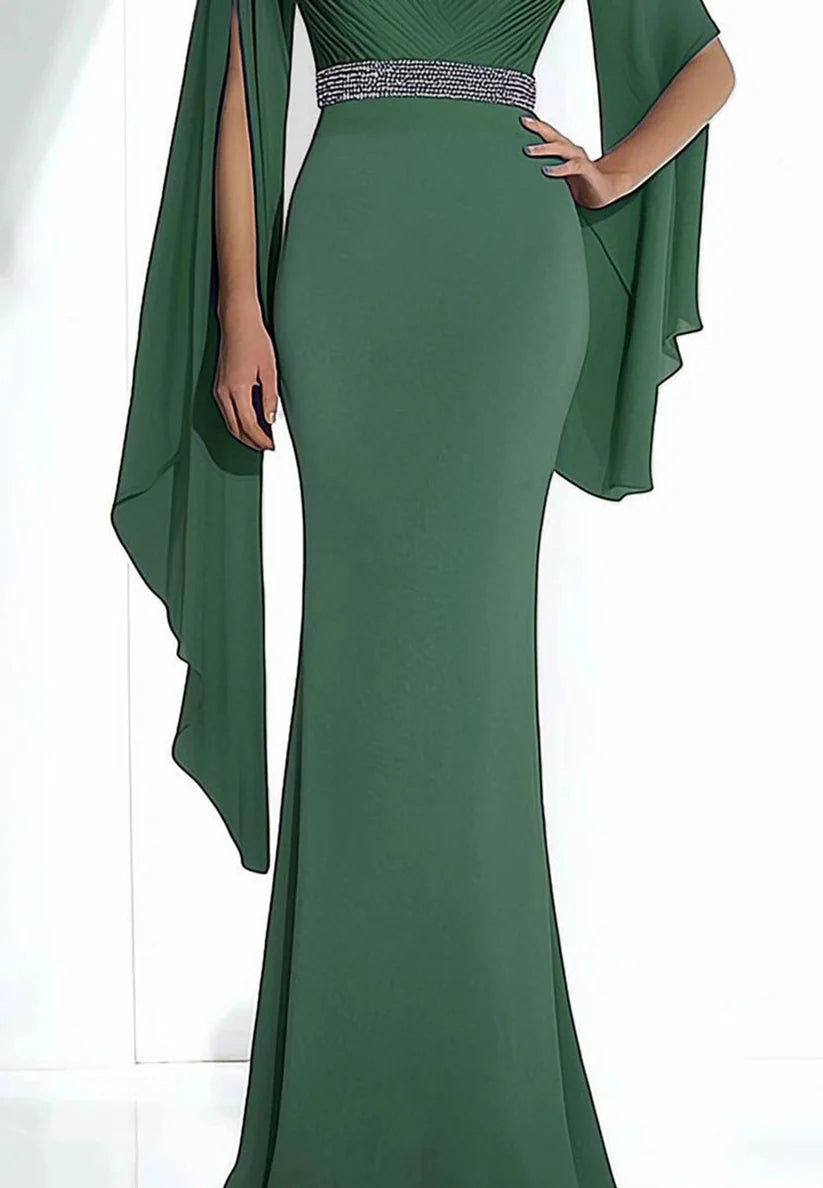 Formal Work Party Boat Neck Royal Blue Sleeveless Belted Slit Midi Dress simple gentle atmospheric and unique desi Bring summer colors to enhance whiteness