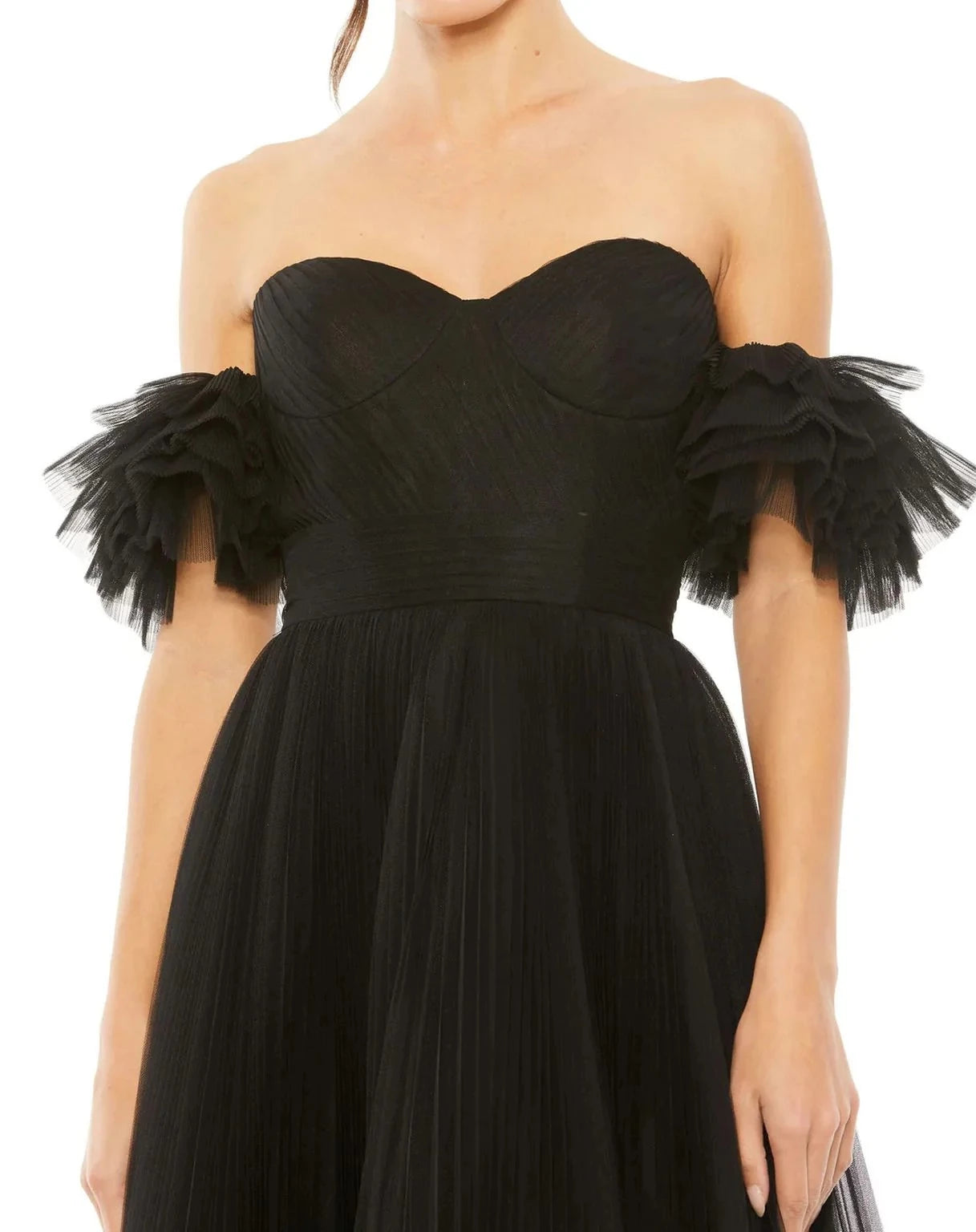 Glamorous A-Line Sweetheart Off-Shoulder Zipper-Back Floor-Length Prom Dress