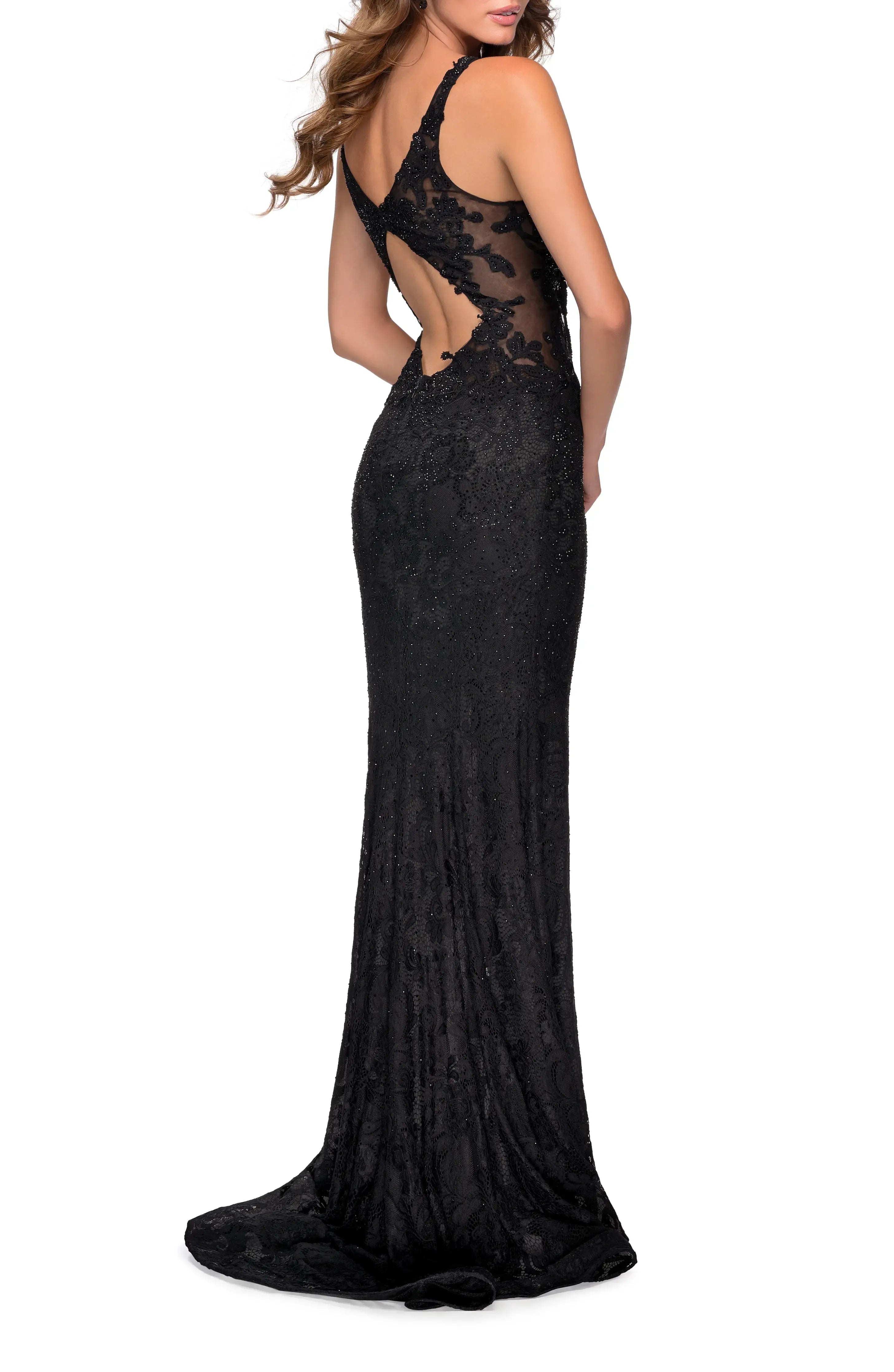 Glamorous Mermaid Deep V Sleeveless Cutout Back Floor Length Female Prom Dress