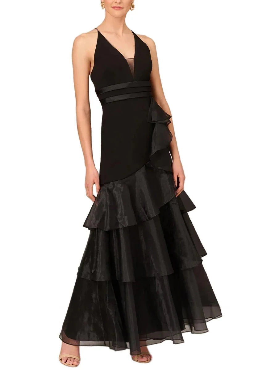 Glamorous Mermaid Halter Spaghetti Strap Zipper Back Ankle Length Prom Dress