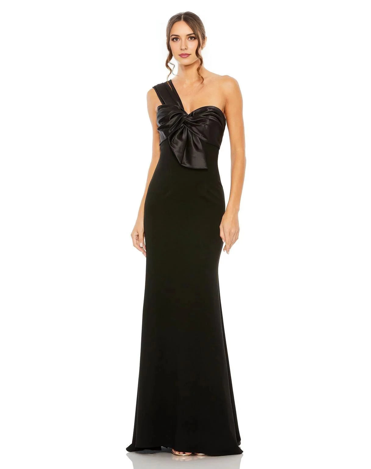Glamorous Mermaid One Shoulder Sleeveless Zipper Back Floor Length Prom Dress