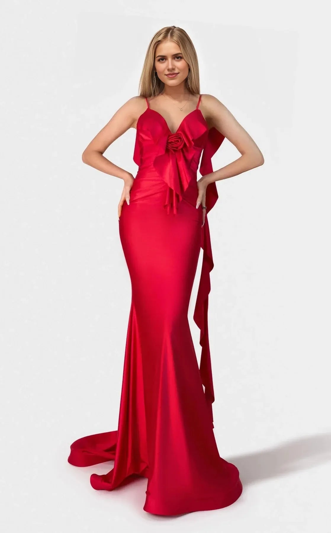 Glamorous Mermaid Sweetheart Sleeveless Open-Back Floor-Length Prom Dress
