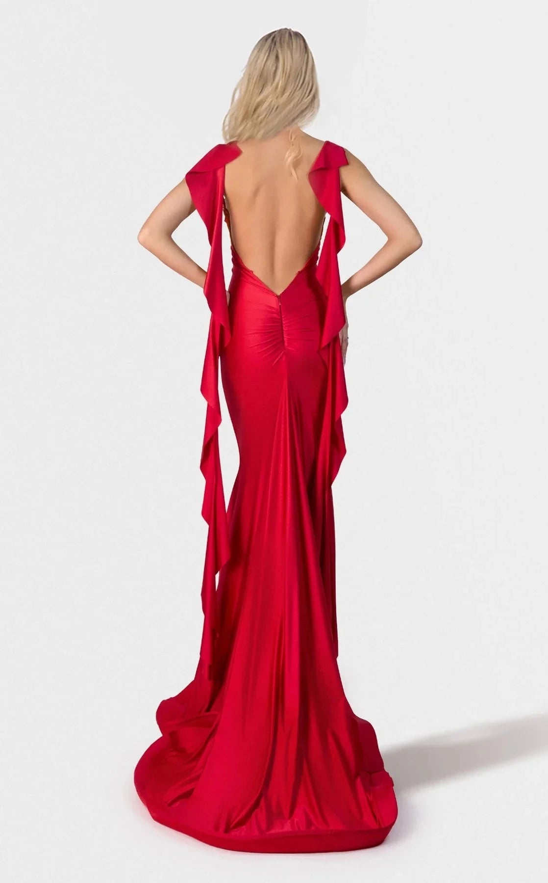 Glamorous Mermaid Sweetheart Sleeveless Open-Back Floor-Length Prom Dress