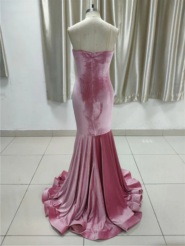 Gorgeous Strapless Sweetheart Long Prom Dress with Appliques Beadings Simple gentle atmospheric and unique design