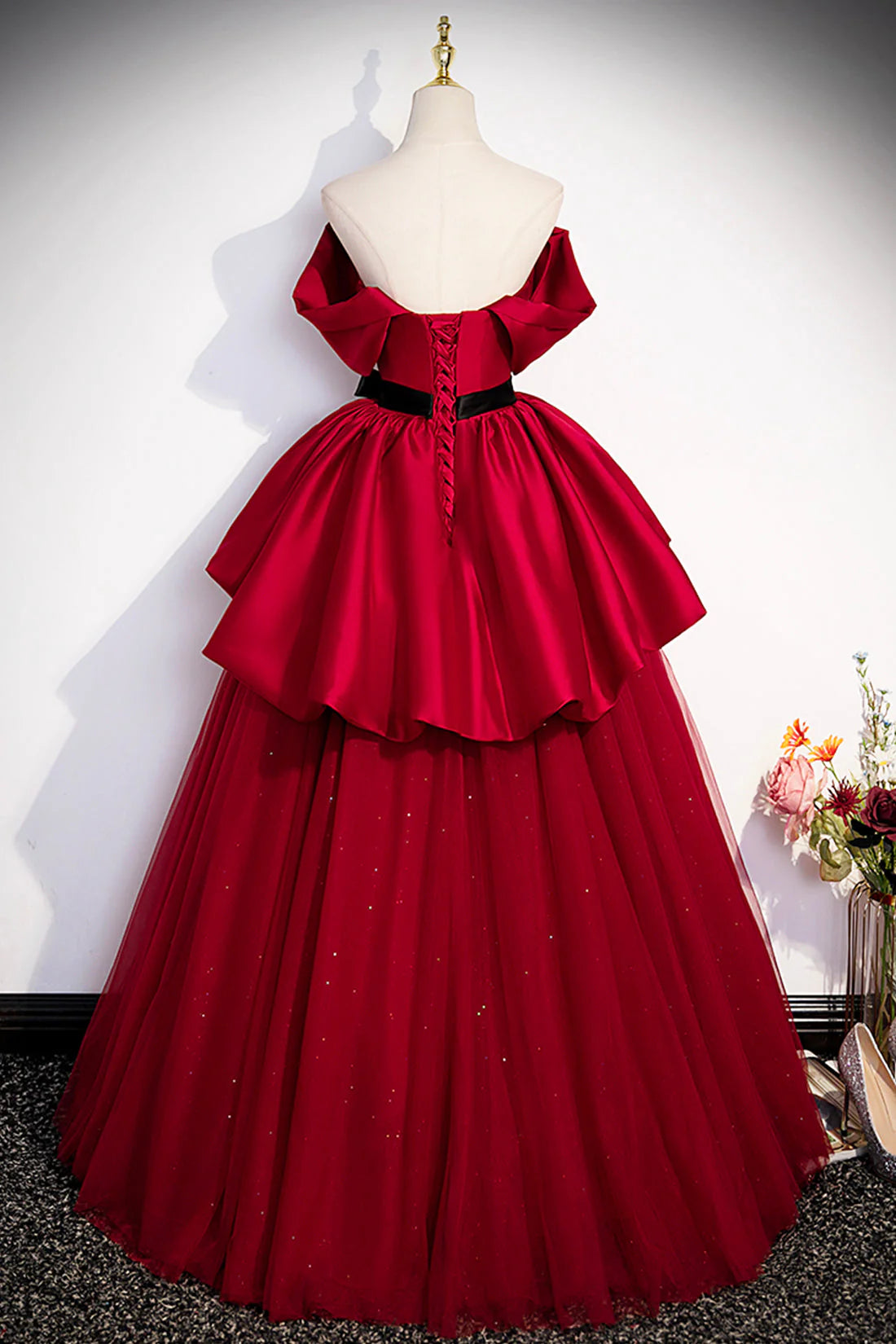 Gray Satin Floor Length Formal Dress with Pearls Cute A-Line Prom Dress simple gentle atmospheric and unique desi Bring summer colors to enhance white