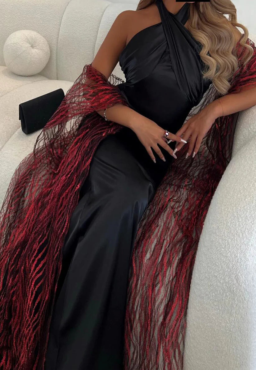 Halter Sleeveless Sleek Mermaid Simple Evening Dress simple gentle atmospheric and unique desi Bring summer colors to enhance whiteness