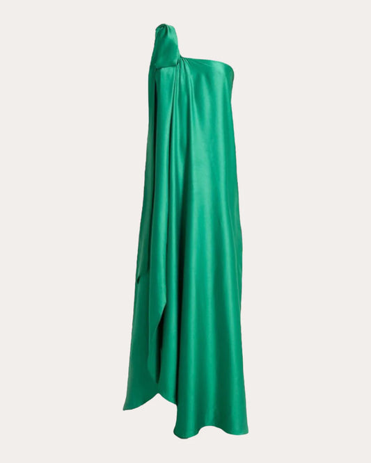 Knotted Silk Blend Gown simple gentle atmospheric and unique desi Bring summer colors to enhance whiteness
