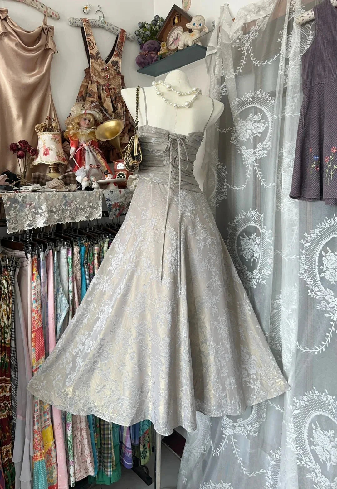 Lace Vintage Short Party Dress Cocktail Dresses Homecoming Dress simple gentle atmospheric and unique desi Brin