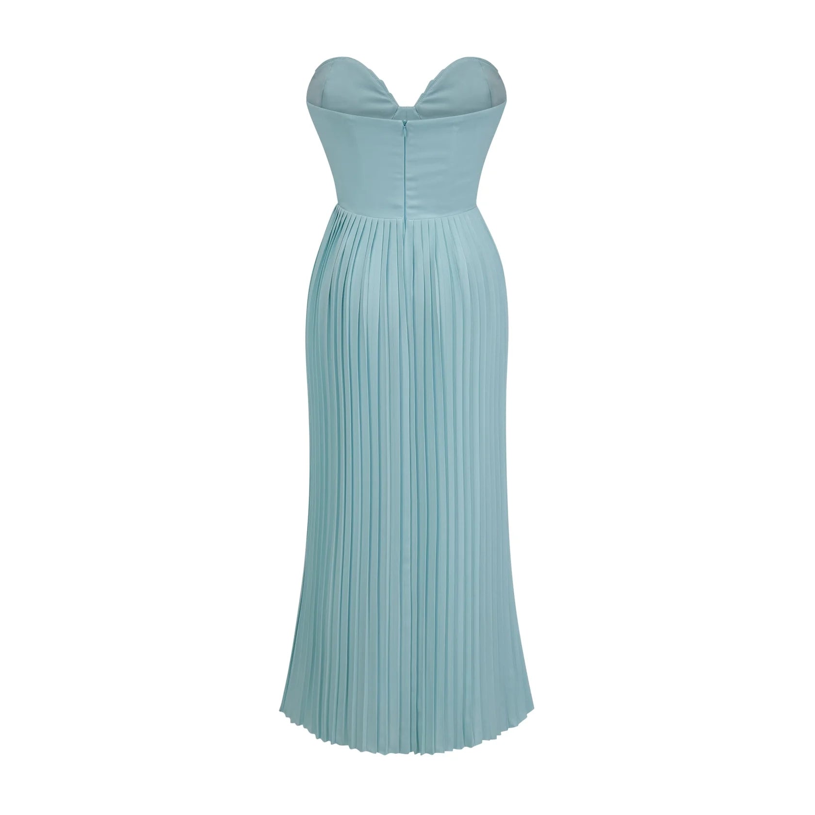 Light Blue Strapless Pleated Maxi Dress Carlotta blue pleated corset maxi dress Evening Dress