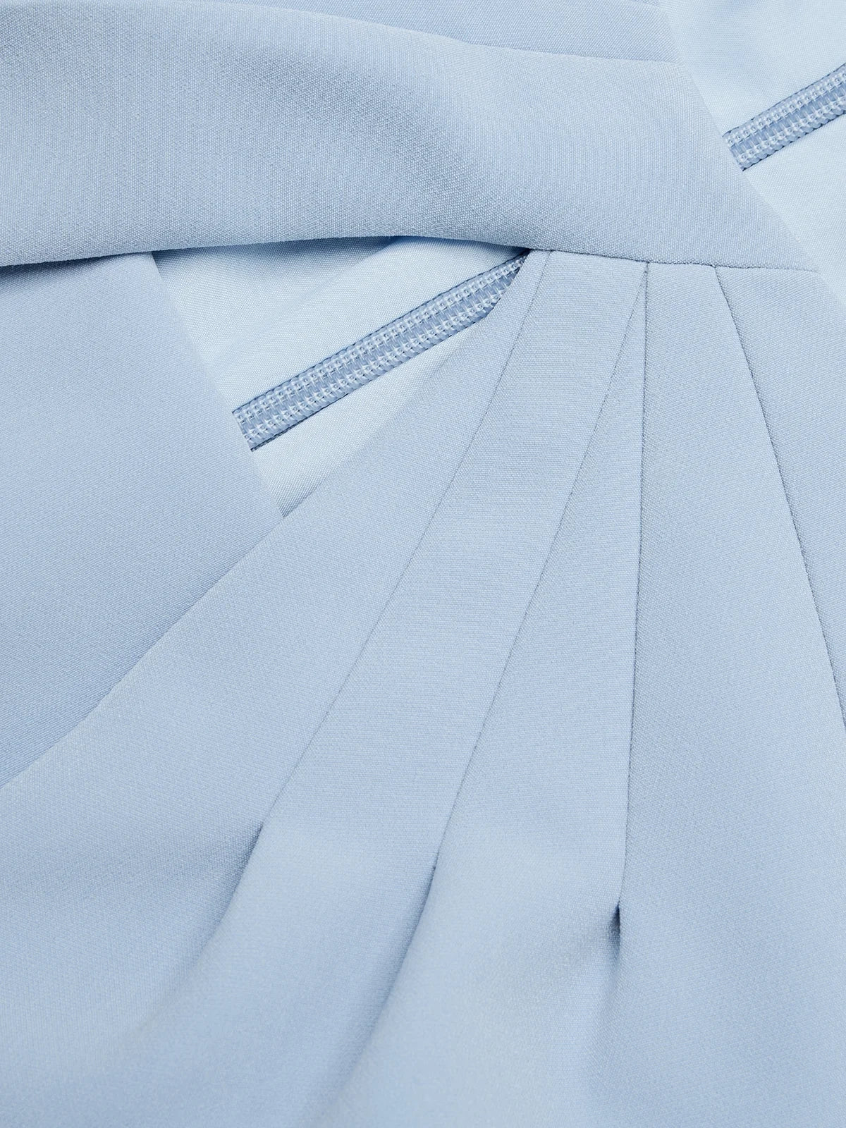 Light Blue Knot Classic Boat Neck Half Sleeve Sheath Dress simple gentle atmospheric and unique desi Bring summer colors to enhance whiteness