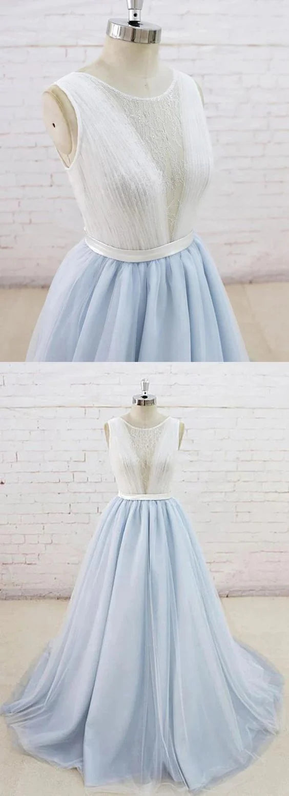 Light Blue Prom Dress Prom Dresses Evening Dress Dance Dress Graduation School Party Gown simple gentle atmospheric and unique desi Bring summer colors to enhance whiteness