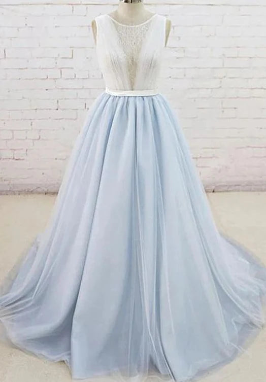 Light Blue Prom Dress Prom Dresses Evening Dress Dance Dress Graduation School Party Gown simple gentle atmospheric and unique desi Bring summer colors to enhance whiteness