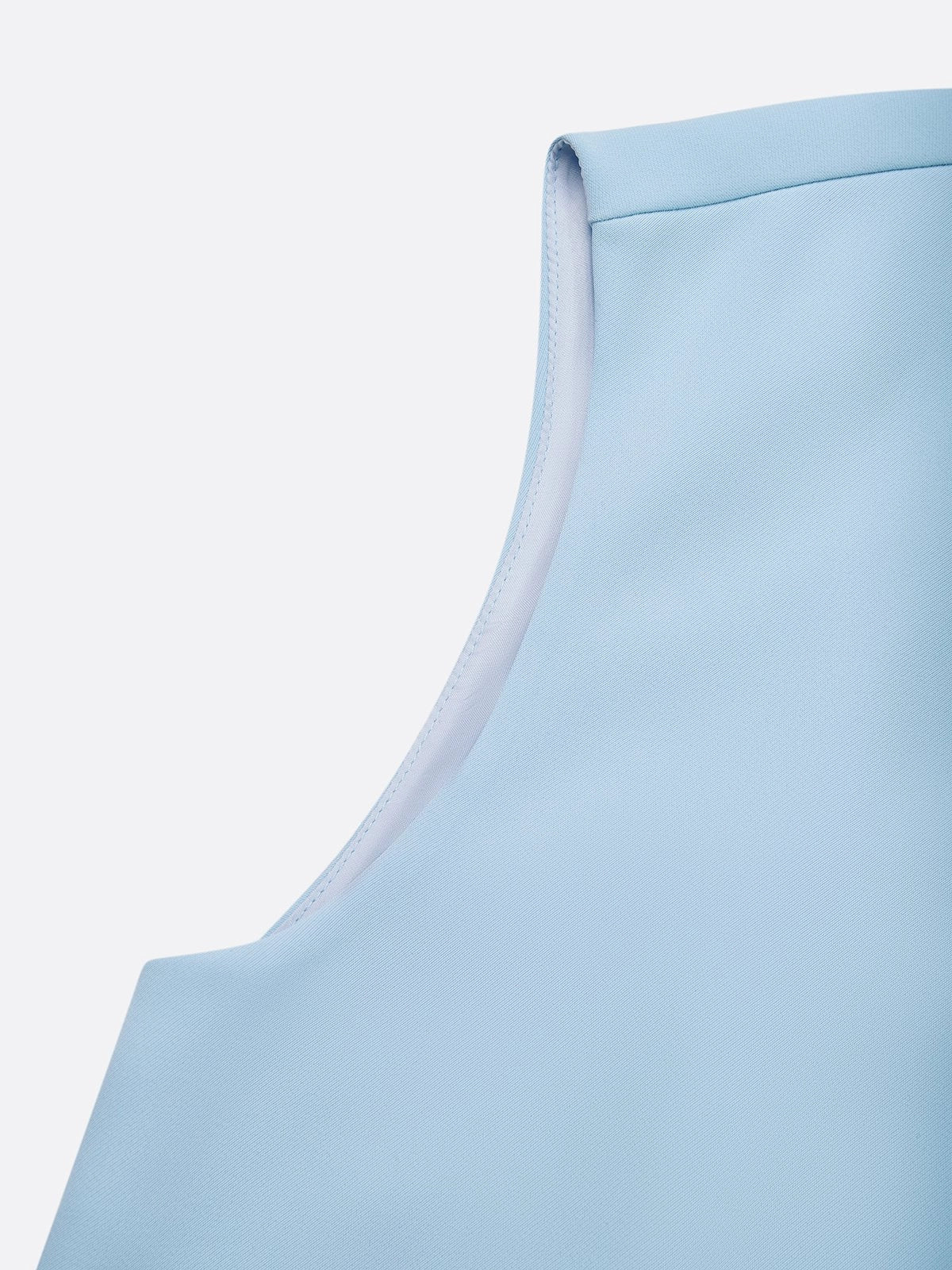 Light Blue Ruched Hollow Out Classic Crew Neck Cap Sleeve Sheath Midi Dress simple gentle atmospheric and unique desi Bring summer colors to enhance whiteness