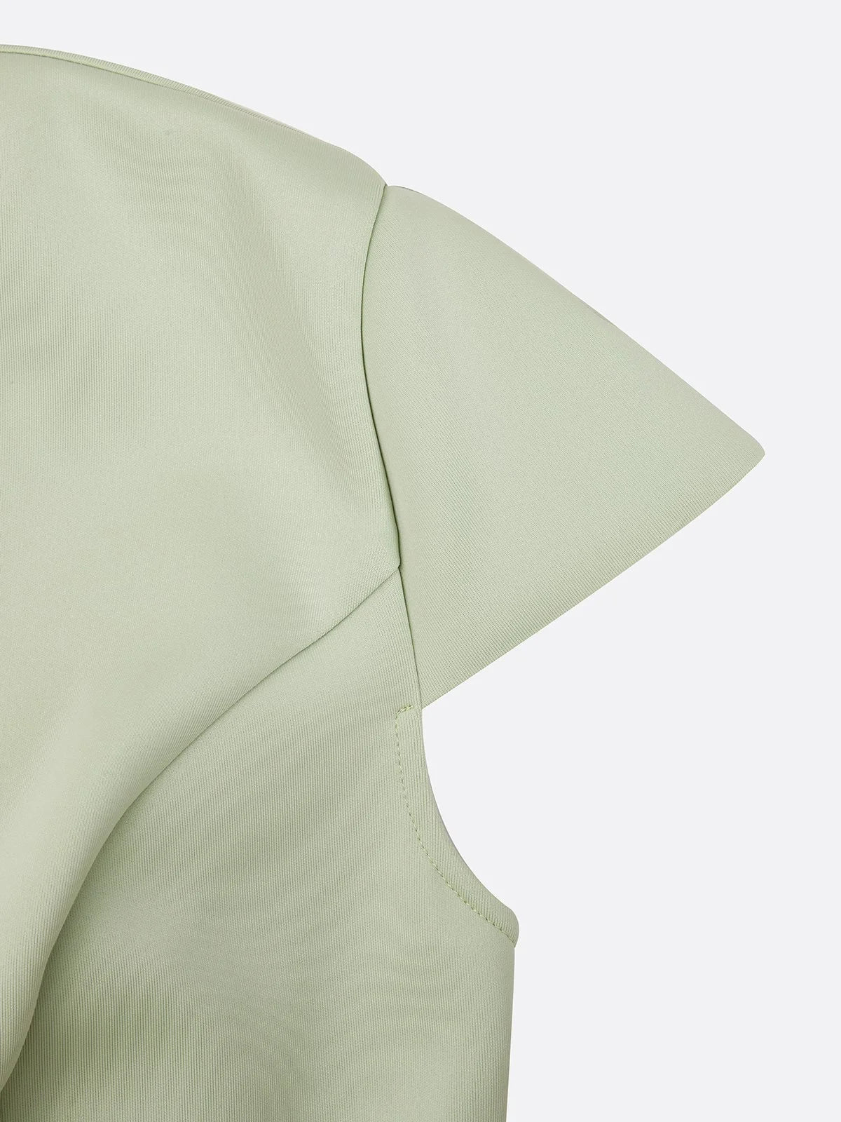 Light Green Tie Waist V Neck Short Sleeve Sheath Midi Dress simple gentle atmospheric and unique desi Bring summer colors to enhance whiteness